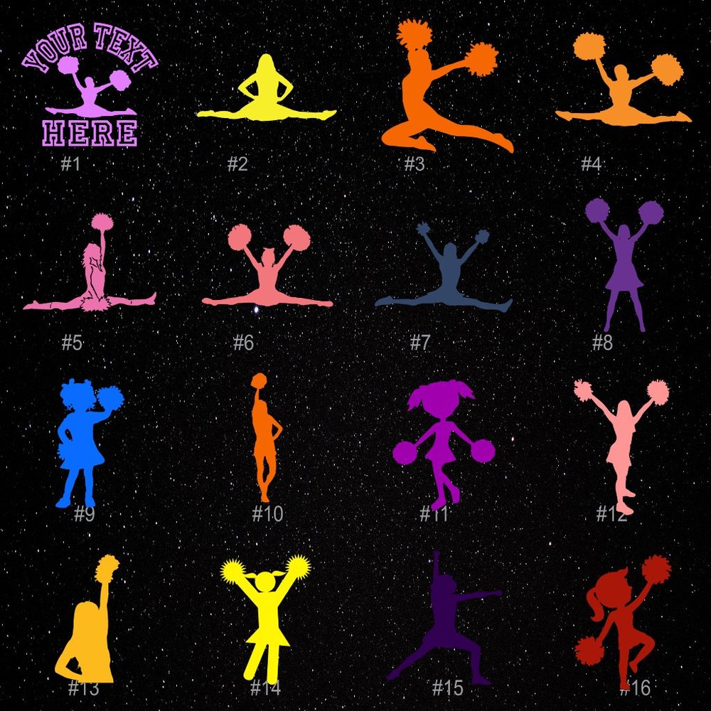 CHEERLEADING VINYL DECAL - 5-6"